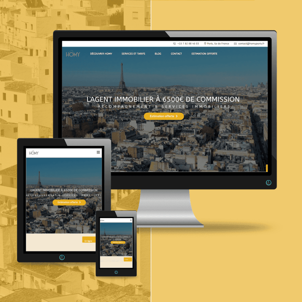 Agence immobiliere Homy Paris site internet
